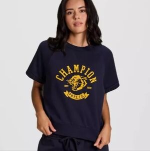 Champion Dark Blue Tee with Yellow Graphic